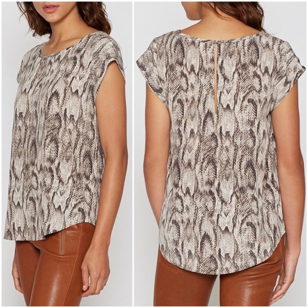 Joie Rancher Snakeskin Print Top